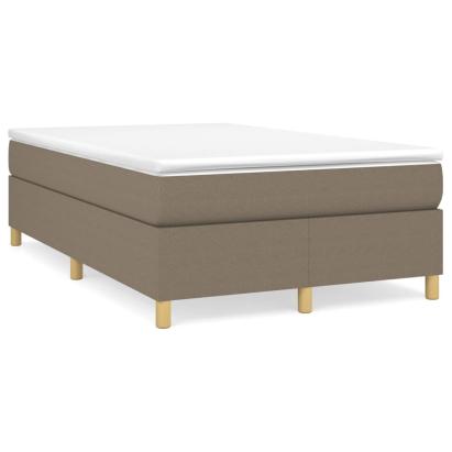 Pat box spring cu saltea, taupe, 120x190 cm material textil GartenMobel Dekor