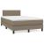 Pat box spring cu saltea, taupe, 120x190 cm material textil GartenMobel Dekor