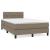 Pat box spring cu saltea, taupe, 120x190 cm material textil GartenMobel Dekor
