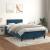 Pat box spring cu saltea, albastru închis, 120x190 cm, catifea GartenMobel Dekor