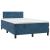 Pat box spring cu saltea, albastru închis, 120x190 cm, catifea GartenMobel Dekor