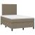 Pat box spring cu saltea, taupe, 120x190 cm material textil GartenMobel Dekor