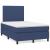 Pat box spring cu saltea, albastru, 120x190 cm, material textil GartenMobel Dekor