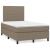 Pat box spring cu saltea, taupe, 120x190 cm material textil GartenMobel Dekor