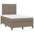 Pat box spring cu saltea, taupe, 120x190 cm material textil GartenMobel Dekor