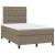 Pat box spring cu saltea, taupe, 120x190 cm material textil GartenMobel Dekor
