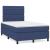 Pat box spring cu saltea, albastru, 120x190 cm, material textil GartenMobel Dekor