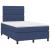 Pat box spring cu saltea, albastru, 120x190 cm, material textil GartenMobel Dekor