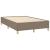 Pat box spring cu saltea, taupe, 120x190 cm material textil GartenMobel Dekor