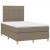 Pat box spring cu saltea, taupe, 120x190 cm material textil GartenMobel Dekor