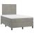Pat box spring cu saltea, gri deschis, 120x190 cm, catifea GartenMobel Dekor