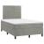 Pat box spring cu saltea, gri deschis, 120x190 cm, catifea GartenMobel Dekor