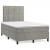 Pat box spring cu saltea, gri deschis, 120x190 cm, catifea GartenMobel Dekor