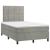 Pat box spring cu saltea, gri deschis, 120x190 cm, catifea GartenMobel Dekor