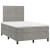 Pat box spring cu saltea, gri deschis, 120x190 cm, catifea GartenMobel Dekor