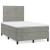 Pat box spring cu saltea, gri deschis, 120x190 cm, catifea GartenMobel Dekor