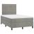 Pat box spring cu saltea, gri deschis, 120x190 cm, catifea GartenMobel Dekor