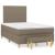 Pat box spring cu saltea, taupe, 120x190 cm material textil GartenMobel Dekor