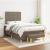 Pat box spring cu saltea, taupe, 120x190 cm material textil GartenMobel Dekor