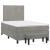 Pat box spring cu saltea, gri deschis, 120x190 cm, catifea GartenMobel Dekor
