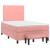 Pat box spring cu saltea, negru, 120x190 cm, catifea GartenMobel Dekor