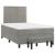 Pat box spring cu saltea, gri deschis, 120x190 cm, catifea GartenMobel Dekor