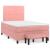 Pat box spring cu saltea, negru, 120x190 cm, catifea GartenMobel Dekor