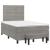 Pat box spring cu saltea, gri deschis, 120x190 cm, catifea GartenMobel Dekor