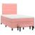 Pat box spring cu saltea, negru, 120x190 cm, catifea GartenMobel Dekor