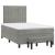 Pat box spring cu saltea, gri deschis, 120x190 cm, catifea GartenMobel Dekor