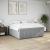 Pat box spring cu saltea, gri deschis, 200x200 cm, textil GartenMobel Dekor