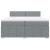Pat box spring cu saltea, gri deschis, 200x200 cm, textil GartenMobel Dekor