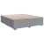 Pat box spring cu saltea, gri deschis, 200x200 cm, textil GartenMobel Dekor