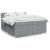Pat box spring cu saltea, gri deschis, 200x200 cm, textil GartenMobel Dekor
