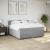 Pat box spring cu saltea, gri deschis, 200x200 cm, textil GartenMobel Dekor