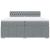 Pat box spring cu saltea, gri deschis, 200x200 cm, textil GartenMobel Dekor