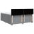 Pat box spring cu saltea, gri deschis, 200x200 cm, textil GartenMobel Dekor