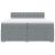 Pat box spring cu saltea, gri deschis, 200x200 cm, textil GartenMobel Dekor