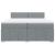 Pat box spring cu saltea, gri deschis, 200x200 cm, textil GartenMobel Dekor
