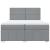 Pat box spring cu saltea, gri deschis, 200x200 cm, textil GartenMobel Dekor