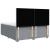 Pat box spring cu saltea, gri deschis, 200x200 cm, textil GartenMobel Dekor