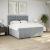 Pat box spring cu saltea, gri deschis, 200x200 cm, textil GartenMobel Dekor