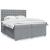 Pat box spring cu saltea, gri deschis, 200x200 cm, textil GartenMobel Dekor