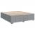 Pat box spring cu saltea, gri deschis, 200x200 cm, textil GartenMobel Dekor