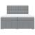 Pat box spring cu saltea, gri deschis, 200x200 cm, textil GartenMobel Dekor
