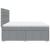 Pat box spring cu saltea, gri deschis, 200x200 cm, textil GartenMobel Dekor