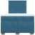 Pat box spring cu saltea, albastru, 120x190 cm, catifea GartenMobel Dekor