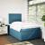 Pat box spring cu saltea, albastru, 120x190 cm, catifea GartenMobel Dekor