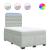 Pat box spring cu saltea, gri deschis, 120x190 cm, catifea GartenMobel Dekor