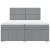 Pat box spring cu saltea, gri deschis, 200x200 cm, textil GartenMobel Dekor